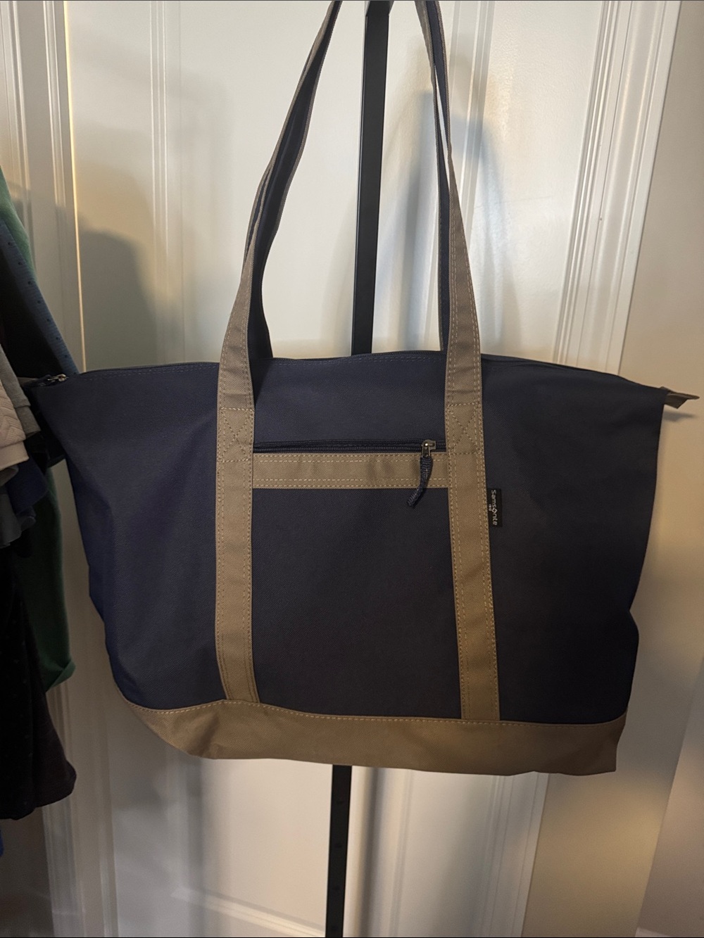 Samsonite Navy and Taupe Duffel Tote
